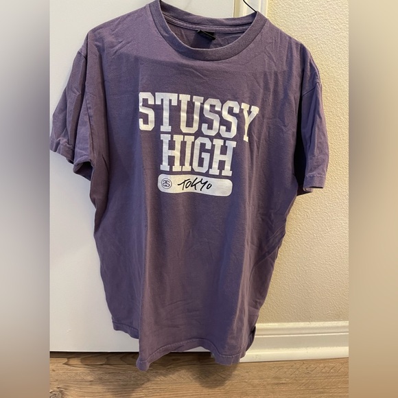 Purple Stussy Tee Shirt - Picture 1 of 3